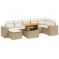 vidaXL 8-tlg. Garten-Sofagarnitur mit Kissen Beige Poly Rattan vidaXL 8-tlg. Garten-Sofagarnitur mit Kissen Beige Poly Rattan