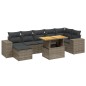 vidaXL 8-tlg. Garten-Sofagarnitur mit Kissen Grau Poly Rattan vidaXL 8-tlg. Garten-Sofagarnitur mit Kissen Grau Poly Rattan