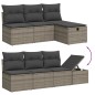 vidaXL 8-tlg. Garten-Sofagarnitur mit Kissen Grau Poly Rattan vidaXL 8-tlg. Garten-Sofagarnitur mit Kissen Grau Poly Rattan