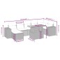 vidaXL 8-tlg. Garten-Sofagarnitur mit Kissen Grau Poly Rattan vidaXL 8-tlg. Garten-Sofagarnitur mit Kissen Grau Poly Rattan