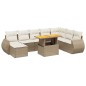 vidaXL 9-tlg. Garten-Sofagarnitur mit Kissen Beige Poly Rattan vidaXL 9-tlg. Garten-Sofagarnitur mit Kissen Beige Poly Rattan