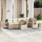 vidaXL 7-tlg. Garten-Sofagarnitur mit Kissen Beige Poly Rattan vidaXL 7-tlg. Garten-Sofagarnitur mit Kissen Beige Poly Rattan