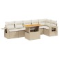 vidaXL 7-tlg. Garten-Sofagarnitur mit Kissen Beige Poly Rattan vidaXL 7-tlg. Garten-Sofagarnitur mit Kissen Beige Poly Rattan