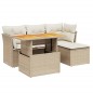 vidaXL 6-tlg. Garten-Sofagarnitur mit Kissen Beige Poly Rattan vidaXL 6-tlg. Garten-Sofagarnitur mit Kissen Beige Poly Rattan