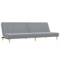 vidaXL Schlafsofa 2-Sitzer mit Fußhocker Hellgrau Stoff vidaXL Schlafsofa 2-Sitzer mit Fußhocker Hellgrau Stoff