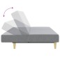 vidaXL Schlafsofa 2-Sitzer mit Fußhocker Hellgrau Stoff vidaXL Schlafsofa 2-Sitzer mit Fußhocker Hellgrau Stoff