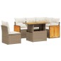 vidaXL 6-tlg. Garten-Sofagarnitur mit Kissen Beige Poly Rattan vidaXL 6-tlg. Garten-Sofagarnitur mit Kissen Beige Poly Rattan