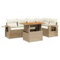 vidaXL 6-tlg. Garten-Sofagarnitur mit Kissen Beige Poly Rattan vidaXL 6-tlg. Garten-Sofagarnitur mit Kissen Beige Poly Rattan