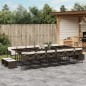 vidaXL 17-tlg. Garten-Essgruppe mit Kissen Braun Poly Rattan vidaXL 17-tlg. Garten-Essgruppe mit Kissen Braun Poly Rattan