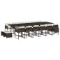 vidaXL 17-tlg. Garten-Essgruppe mit Kissen Braun Poly Rattan vidaXL 17-tlg. Garten-Essgruppe mit Kissen Braun Poly Rattan