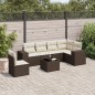 vidaXL 7-tlg. Garten-Sofagarnitur mit Kissen Braun Poly Rattan vidaXL 7-tlg. Garten-Sofagarnitur mit Kissen Braun Poly Rattan