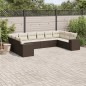 vidaXL 10-tlg. Garten-Sofagarnitur mit Kissen Braun Poly Rattan vidaXL 10-tlg. Garten-Sofagarnitur mit Kissen Braun Poly Rattan