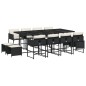 vidaXL 13-tlg. Garten-Essgruppe mit Kissen Schwarz Poly Rattan vidaXL 13-tlg. Garten-Essgruppe mit Kissen Schwarz Poly Rattan