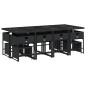 vidaXL 13-tlg. Garten-Essgruppe mit Kissen Schwarz Poly Rattan vidaXL 13-tlg. Garten-Essgruppe mit Kissen Schwarz Poly Rattan