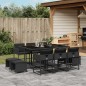 vidaXL 11-tlg. Garten-Essgruppe mit Kissen Schwarz Poly Rattan vidaXL 11-tlg. Garten-Essgruppe mit Kissen Schwarz Poly Rattan
