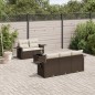 vidaXL 6-tlg. Garten-Sofagarnitur mit Kissen Braun Poly Rattan vidaXL 6-tlg. Garten-Sofagarnitur mit Kissen Braun Poly Rattan