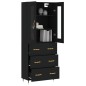 Highboard Schwarz 69,5x34x180 cm Holzwerkstoff Highboard Schwarz 69,5x34x180 cm Holzwerkstoff