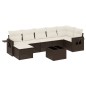 vidaXL 8-tlg. Garten-Sofagarnitur mit Kissen Braun Poly Rattan vidaXL 8-tlg. Garten-Sofagarnitur mit Kissen Braun Poly Rattan