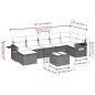 vidaXL 8-tlg. Garten-Sofagarnitur mit Kissen Braun Poly Rattan vidaXL 8-tlg. Garten-Sofagarnitur mit Kissen Braun Poly Rattan
