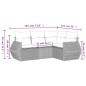 vidaXL 4-tlg. Garten-Sofagarnitur mit Kissen Braun Poly Rattan vidaXL 4-tlg. Garten-Sofagarnitur mit Kissen Braun Poly Rattan