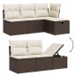 vidaXL 6-tlg. Garten-Sofagarnitur mit Kissen Braun Poly Rattan vidaXL 6-tlg. Garten-Sofagarnitur mit Kissen Braun Poly Rattan