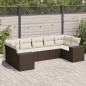 vidaXL 7-tlg. Garten-Sofagarnitur mit Kissen Braun Poly Rattan vidaXL 7-tlg. Garten-Sofagarnitur mit Kissen Braun Poly Rattan