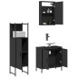 vidaXL 3-tlg. Badmöbel-Set Schwarz Holzwerkstoff vidaXL 3-tlg. Badmöbel-Set Schwarz Holzwerkstoff
