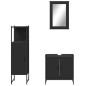 vidaXL 3-tlg. Badmöbel-Set Schwarz Holzwerkstoff vidaXL 3-tlg. Badmöbel-Set Schwarz Holzwerkstoff