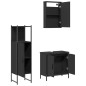 vidaXL 3-tlg. Badmöbel-Set Schwarz Holzwerkstoff vidaXL 3-tlg. Badmöbel-Set Schwarz Holzwerkstoff