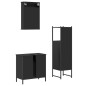 vidaXL 3-tlg. Badmöbel-Set Schwarz Holzwerkstoff vidaXL 3-tlg. Badmöbel-Set Schwarz Holzwerkstoff