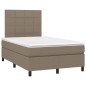 vidaXL Boxspringbett mit Matratze Taupe 120x190 cm Stoff vidaXL Boxspringbett mit Matratze Taupe 120x190 cm Stoff