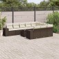 vidaXL 11-tlg. Garten-Sofagarnitur mit Kissen Braun Poly Rattan vidaXL 11-tlg. Garten-Sofagarnitur mit Kissen Braun Poly Rattan
