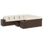 vidaXL 11-tlg. Garten-Sofagarnitur mit Kissen Braun Poly Rattan vidaXL 11-tlg. Garten-Sofagarnitur mit Kissen Braun Poly Rattan