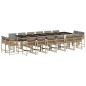 vidaXL 17-tlg. Garten-Essgruppe mit Kissen Beigemischung Poly Rattan vidaXL 17-tlg. Garten-Essgruppe mit Kissen Beigemischung Poly Rattan