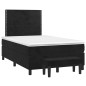 vidaXL Boxspringbett mit Matratze Schwarz 120x190 cm Samt vidaXL Boxspringbett mit Matratze Schwarz 120x190 cm Samt