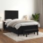 vidaXL Boxspringbett mit Matratze Schwarz 120x190 cm Samt vidaXL Boxspringbett mit Matratze Schwarz 120x190 cm Samt