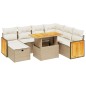 vidaXL 8-tlg. Garten-Sofagarnitur mit Kissen Beige Poly Rattan vidaXL 8-tlg. Garten-Sofagarnitur mit Kissen Beige Poly Rattan