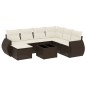 vidaXL 8-tlg. Garten-Sofagarnitur mit Kissen Braun Poly Rattan vidaXL 8-tlg. Garten-Sofagarnitur mit Kissen Braun Poly Rattan