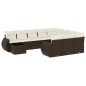 vidaXL 11-tlg. Garten-Sofagarnitur mit Kissen Braun Poly Rattan vidaXL 11-tlg. Garten-Sofagarnitur mit Kissen Braun Poly Rattan