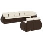 vidaXL 8-tlg. Garten-Sofagarnitur mit Kissen Braun Poly Rattan vidaXL 8-tlg. Garten-Sofagarnitur mit Kissen Braun Poly Rattan