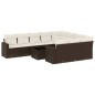 vidaXL 11-tlg. Garten-Sofagarnitur mit Kissen Braun Poly Rattan vidaXL 11-tlg. Garten-Sofagarnitur mit Kissen Braun Poly Rattan