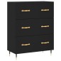 Highboard Schwarz 69,5x34x180 cm Holzwerkstoff Highboard Schwarz 69,5x34x180 cm Holzwerkstoff