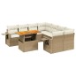 vidaXL 9-tlg. Garten-Sofagarnitur mit Kissen Beige Poly Rattan vidaXL 9-tlg. Garten-Sofagarnitur mit Kissen Beige Poly Rattan