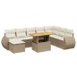 vidaXL 9-tlg. Garten-Sofagarnitur mit Kissen Beige Poly Rattan vidaXL 9-tlg. Garten-Sofagarnitur mit Kissen Beige Poly Rattan