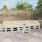 vidaXL Palettenkissen 7-tlg. Creme Stoff vidaXL Palettenkissen 7-tlg. Creme Stoff