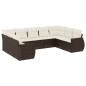 vidaXL 9-tlg. Garten-Sofagarnitur mit Kissen Braun Poly Rattan vidaXL 9-tlg. Garten-Sofagarnitur mit Kissen Braun Poly Rattan