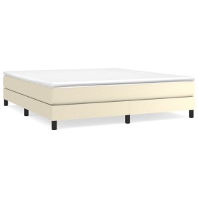 vidaXL Bettgestell Creme 160x200 cm Kunstleder