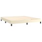 vidaXL Bettgestell Creme 160x200 cm Kunstleder