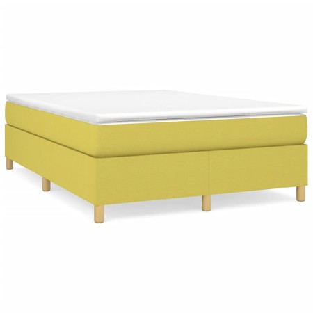vidaXL Bettgestell ohne Matratze Grün 140x200 cm Stoff