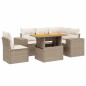 vidaXL 6-tlg. Garten-Sofagarnitur mit Kissen Beige Poly Rattan vidaXL 6-tlg. Garten-Sofagarnitur mit Kissen Beige Poly Rattan
